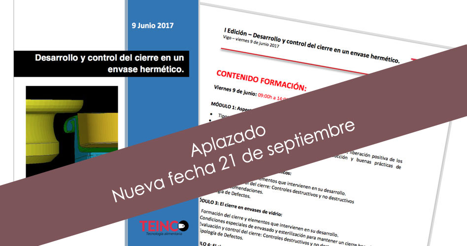 Primera edición: Desarrollo y control del cierre en un envase hermético